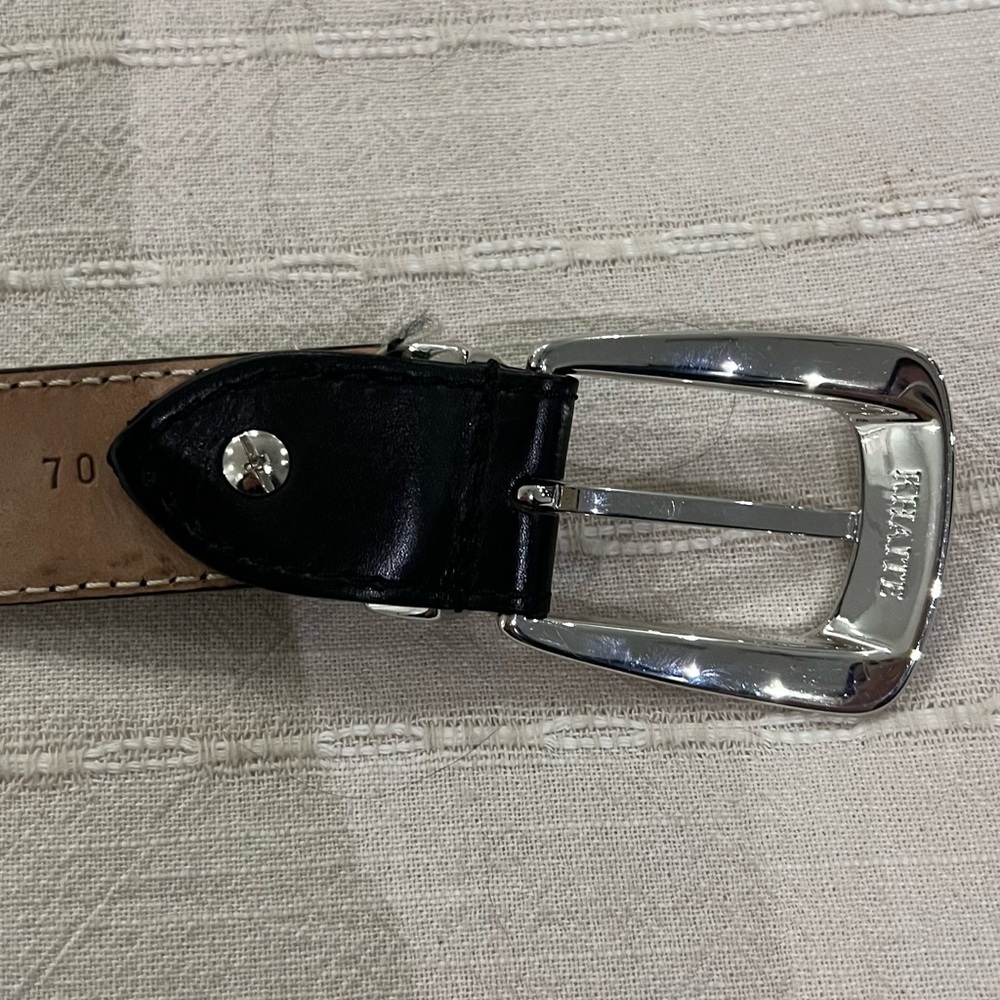 Khaite Benny Belt in black leather and silver. Size 70. - Picture 5 of 5